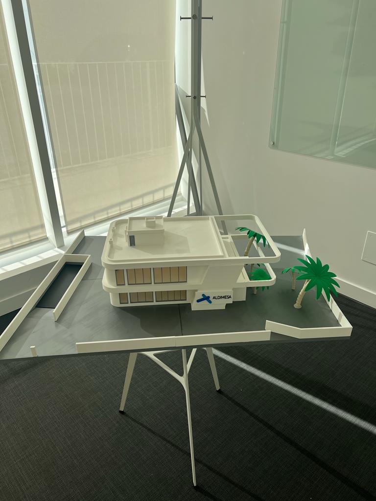 Maqueta Aldimesa vista lateral